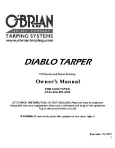 Diablo Installation Manual