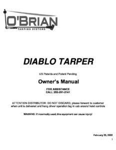 Diablo Installation Manual