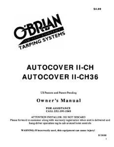 Autocover II-CH Installation Manual